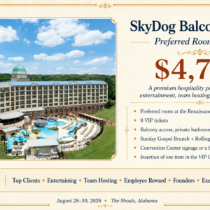 SkyDog Balcony SkyBox Preferred Room Package